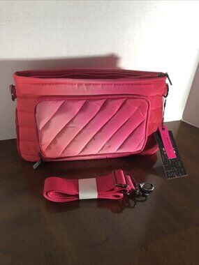 Think Royln Crossbody And Pouch In Ombré Pink Pouch 13” x 7” x 3.5”